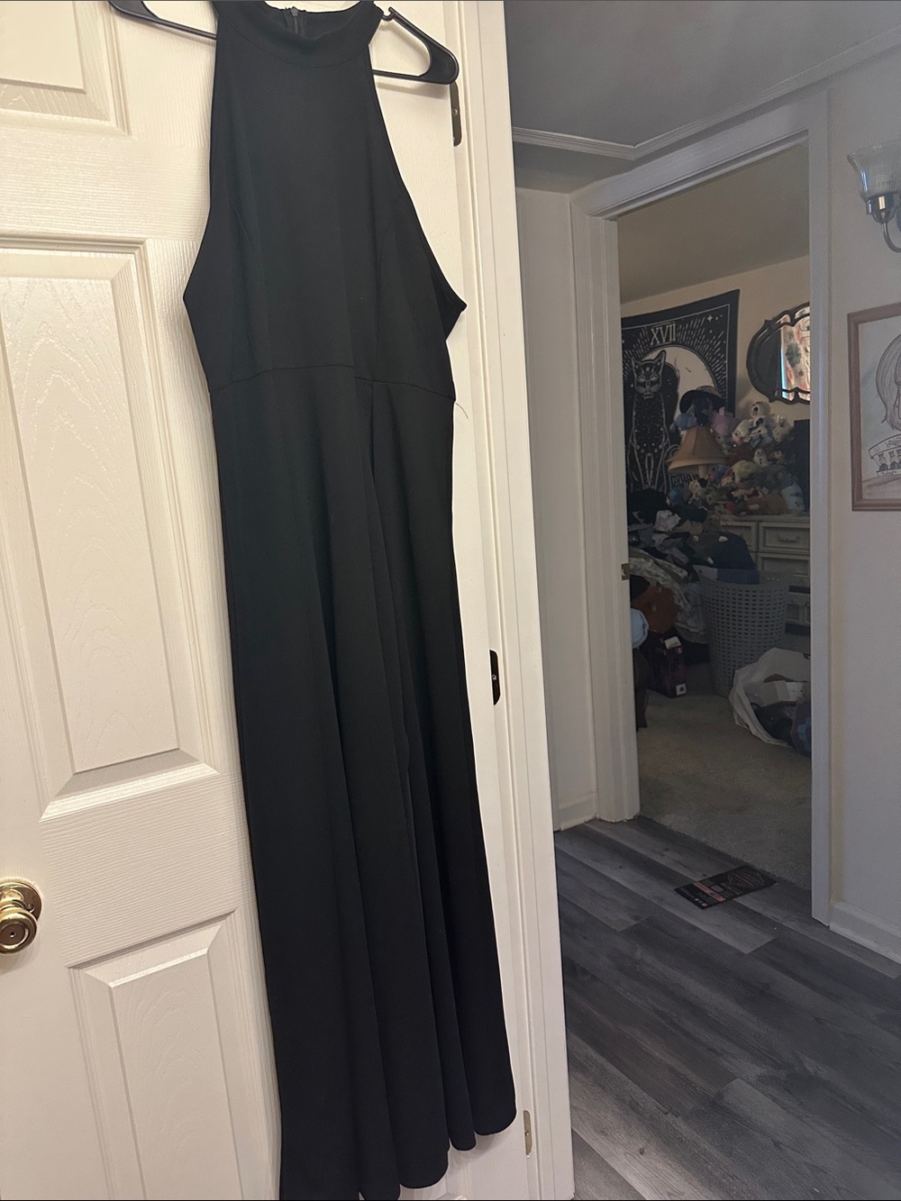 Black High-Neck Maxi Dress - Women